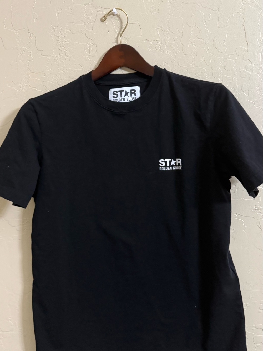 Golden Goose Black STAR Logo Crewneck Tee NWOT Small
